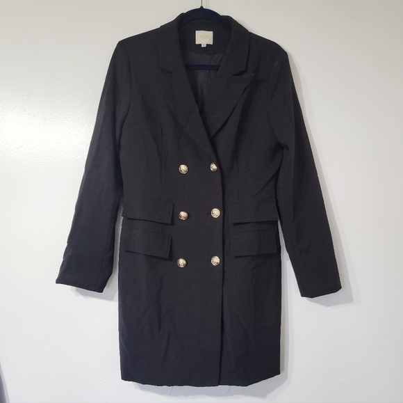 Rani Jackets & Blazers - Rani Paris Women's Black Jacket with Gold Buttons Size XL